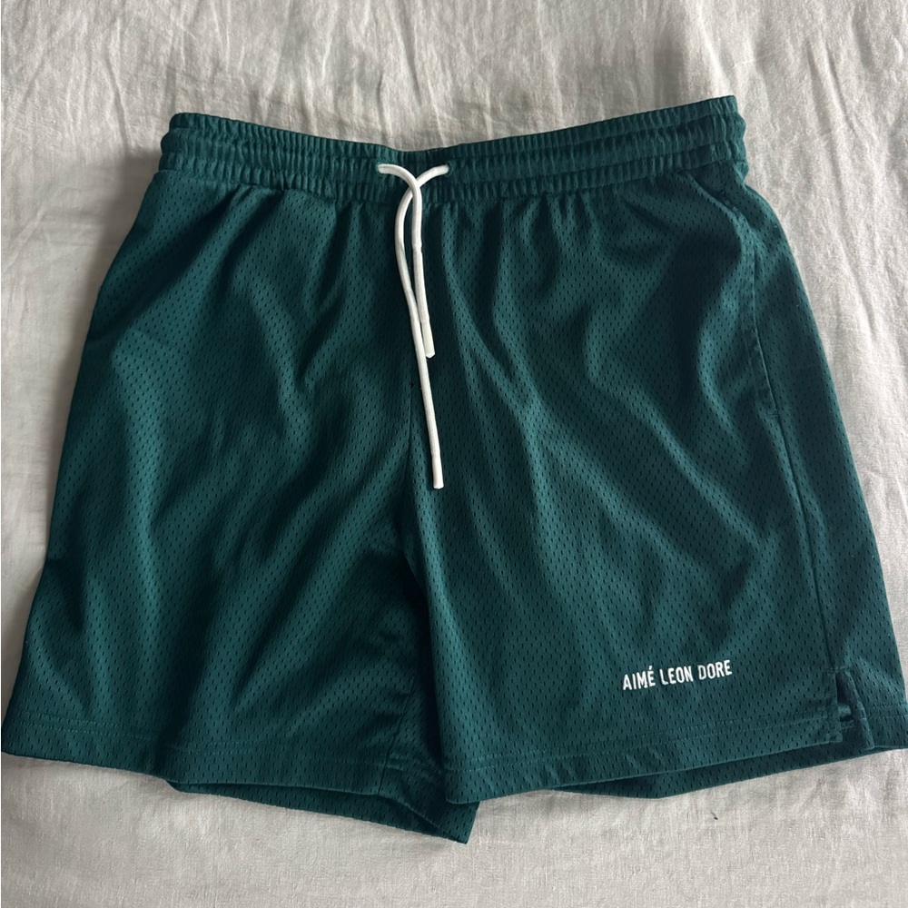 Aime Leon Dore Dark Green Athletic Shorts